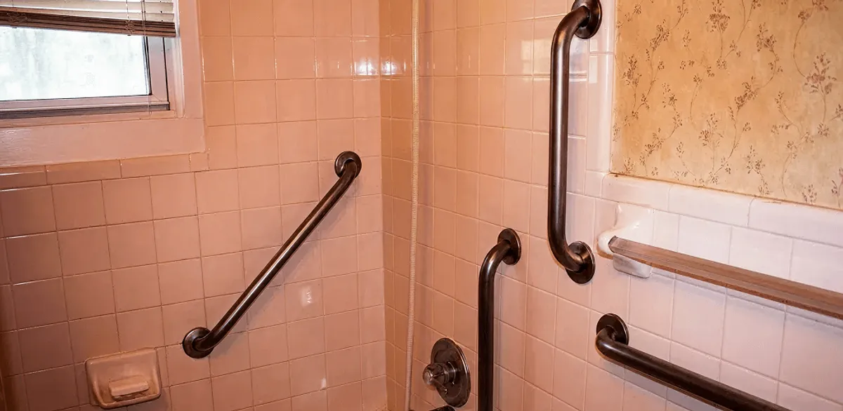 Shower grab bar installation for bathroom safety and accessibility in Tempe, AZ